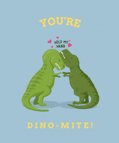 Lovely T Shirt Design Template For Valentines Featuring Dinosaur Design